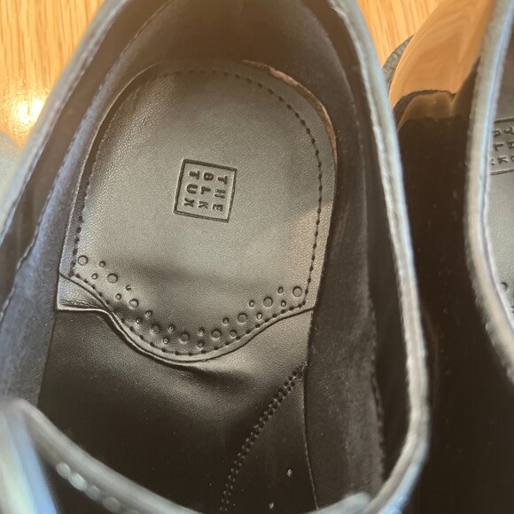 The Black Tux Men's Tuxedo Shoes Sz 10 - Genuine Leather Black Patent - Picture 3 of 3